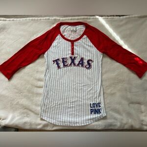 PINK Victoria's Secret Texas Rangers Raglan Tee